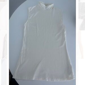 Theory Sleeveless White Turtleneck Top